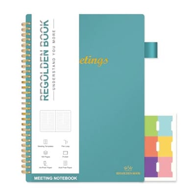 Notitieboek Planner voor Vergaderingen met Actie-items - 160 Pagina's - 120g/m² Papier