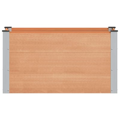 vidaXL Verhoogde plantenbak Bruin 100 x 50 x 54 cm WPC en Aluminium