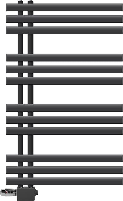 Badkamer radiator middenaansluiting 600x1000 mm antraciet met LuxeBath universele aansluitset