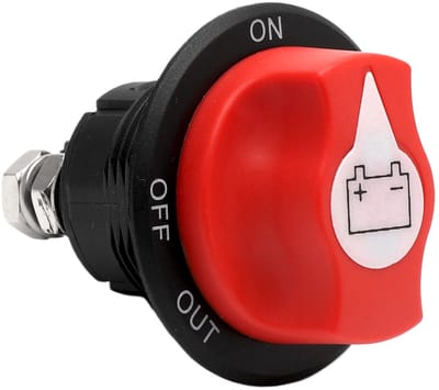Dailygoody - Accu-scheidingsschakelaar - Hoofdschakelaar 100 A - Stroomonderbreking voor auto - 12 V-48 V - Ideaal voor motorfiets en marine - Veiligh