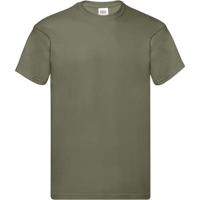 Fruit of the Loom Unisex Origineel Katoenen T-shirt voor volwassenen (Klassieke Olijf)