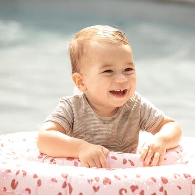 Baby Zwemband - Baby Float - Veilig Zwemmen - Vier Luchtkamers - 0-1 Jaar - Oud Roze