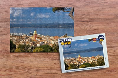 Puzzel Luchtfoto van de Franse havenplaats Saint-Tropez - Legpuzzel - Puzzel 500 stukjes