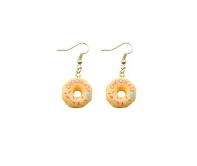 Akyol - Donut oorbellen – Oorbellen dames - oorbellen meisjes - Oorhangers dames - leuke donut oorbellen - Sieraad- fruit oorbellen - oorbellen cadeau - verjaardag - grappige oorhangers - Valentijn cadeau
