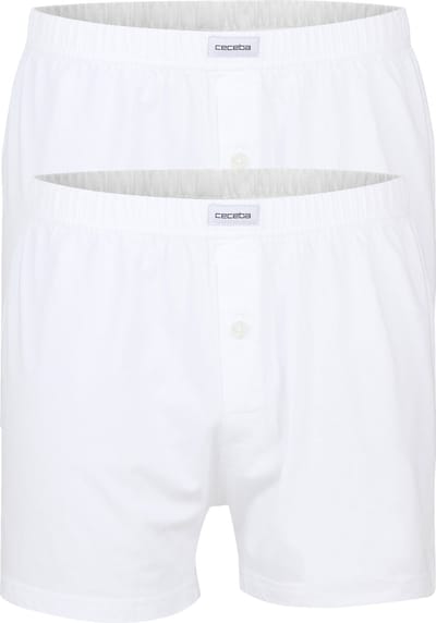 Ceceba heren boxershorts wijd (2-pack) - wit