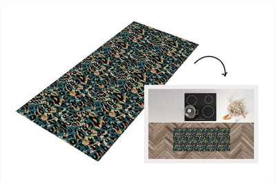 Keukenloper - Loper keuken - Panter - Luxe - Patronen - 120x50 cm - Keukenloper vinyl