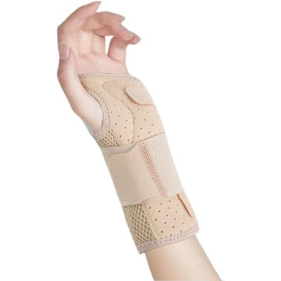 Attelle de poignet orthopédique pour canal carpien Support de poignet réglable Attelle de main avec 2 baleines Protection respirante L