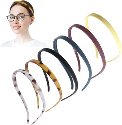 Zachte en Rekbare Haarbanden voor Vrouwen en Meisjes - Anti-slip Matte Haaraccessoires voor Training, Yoga en Gezichtsreiniging, Inclusief Kam en 6 Stuks