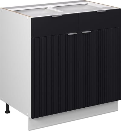 Vicco Fame-Line Keukenonderkast – 80 cm, WB Antraciet Zwart gestreept