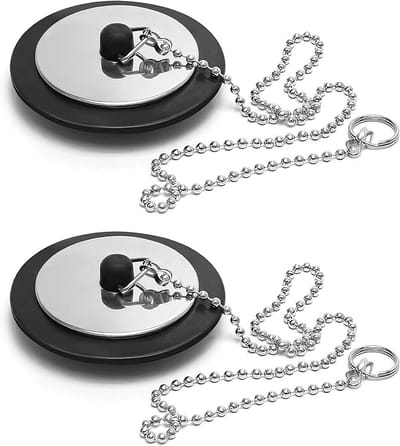 Universele Gootsteenstop - Afvoerstop Ketting - Water Lekvrij Houden - Roestvrijstalen Kogelketting - 10 cm - Nee