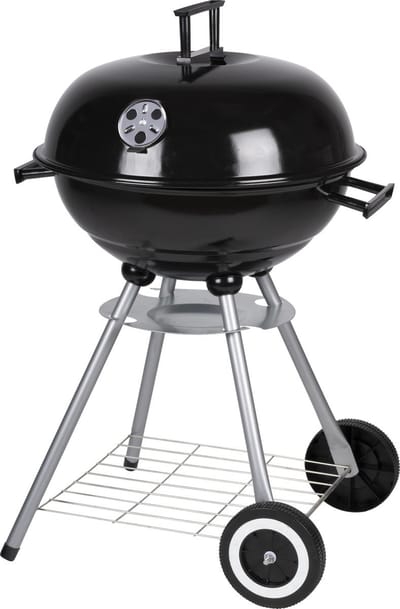BBQ - Houtskoolbarbecue - Kogelbarbecue 45 x 70 centimeter - Ronde Barbecue - Barbecue op Wielen - Zwart - Metaal