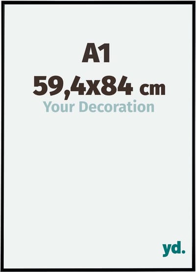 Your Decoration - Fotolijst A1 59,4x84 cm - Kunststof - Zwart Mat - Evry