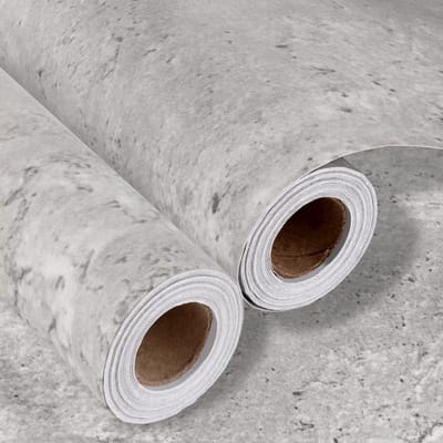 Dailygoods- Meubelfolie Grijs - Zelfklevend - Waterafstotend - Duurzaam PVC - 40 x 500 cm - Geschikt voor Keuken/Badkamer - Wandfolie