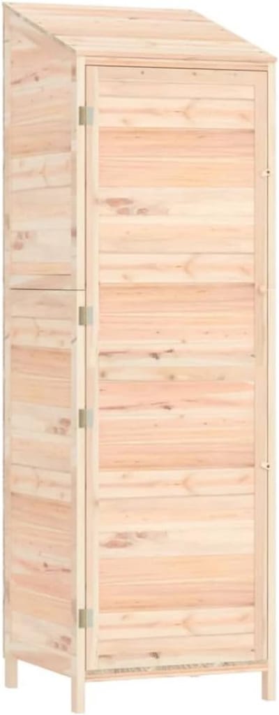 QIN® Tuinberging Hout - Tuinhuis Hout - Tuinkast Hout - Natuurlijk - 56cm x 53cm x 175cm