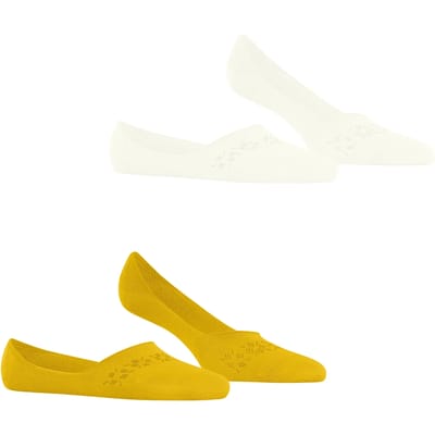 Burlington Everyday 2-Pack onzichtbar eenkleurig katoen multipack footies dames wit - maat 35-36