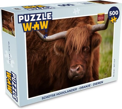 Puzzel Schotse Hooglander - Oranje - Dieren - Legpuzzel - Puzzel 500 stukjes