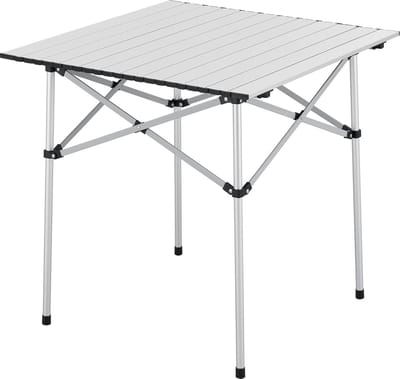 Tuintafel Castilenti klaptafel 70x70x70 cm zilverkleurig [en.casa]