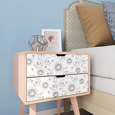CE Okleina - Zelfklevend Behang - Zwart-Wit - Slaapkamer - 3m x 44,5cm