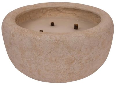PTMD Kaars Gabor - 36x36x20 cm - Cement - Bruin