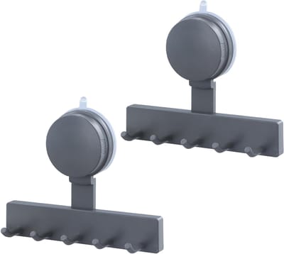 Suction Cup Haakjes zonder Boren, Universele Plakhaak voor Badkamer en Keuken, Ideaal voor Douche en Organisatie (Grijs)
