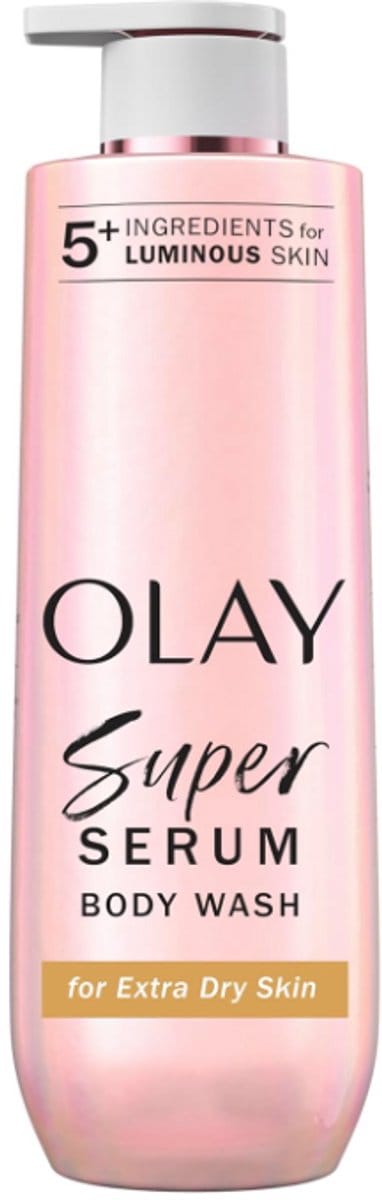 Olay Super Serum Body Wash Extra Dry Skin 591ml - Hydraterende Douchegel met Collagen Peptide, Vitamine C & Shea Butter - 24 Uur Hydratatie voor Stralende en Stevige Huid