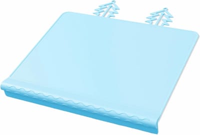 Siliconen placemat - Kindertafelmat - Eten en knutselen - Verhoogde beschermrand - 30 x 25 cm - Blauw