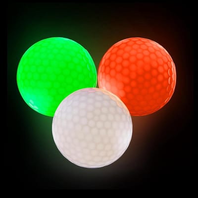 3 Stuks LED Golfballen - Verlicht Golfplezier, Nacht Golfen, Ideaal Cadeau voor Golfliefhebbers