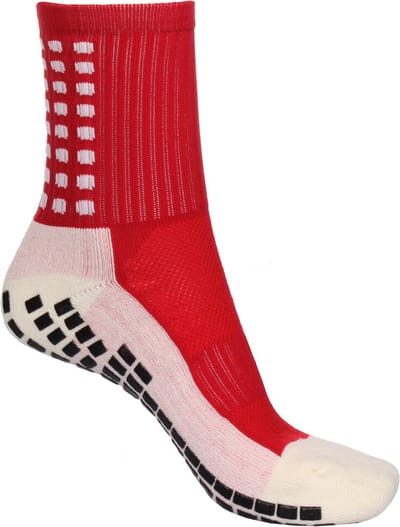 SoxShort Gripsokken - compressie vlakken - Rood - voetbal - tennis - boxen - handbal - volleybal - hardlopen