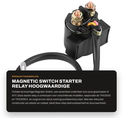 Dailygoods- Magneetschakelaar 12 V - Startrelais - Motorrelais - Grasmaaierrelais - ATV/Motorfiets Starter - Vervanging voor 250X/300EX - Gewicht 110 g