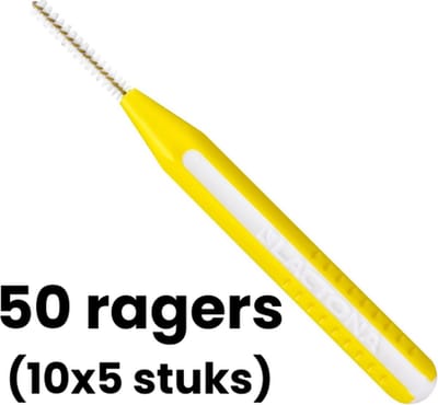 Lactona Easygrip Ragers Recht-XX-Small - 2.5mm - Geel - 10 x 5 stuks - Voordeelverpakking