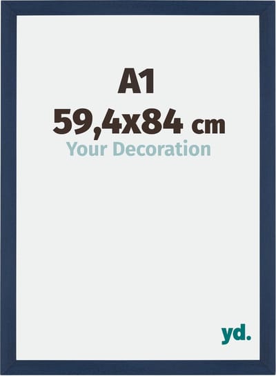 Your Decoration - Fotolijst A1 59,4x84 cm - MDF - Donkerblauw Geveegd - Mura