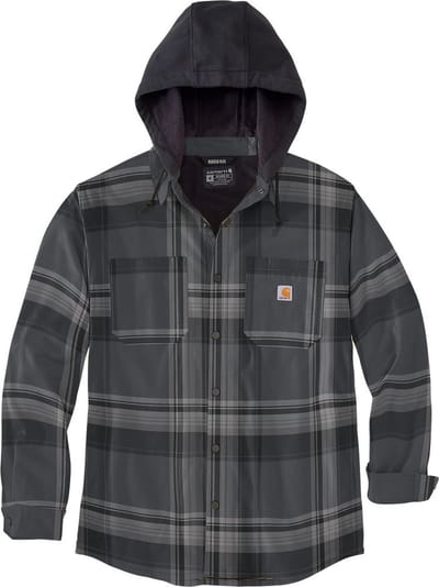 Carhartt Jasje van flanel met sherpa-voering, model Shirt Jac, zwart