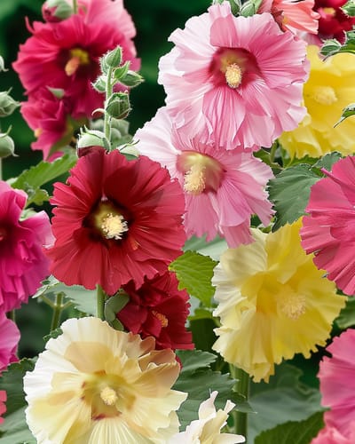 2 sets - Stokroos Zaden Summer Carnival Alcea Rosea Eenjarig