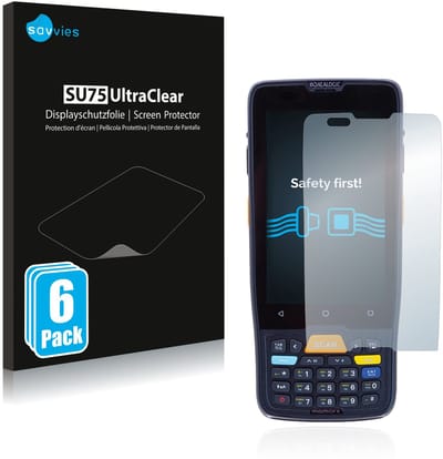 Savvies - Screenprotector voor Datalogic Memor K - Folie Beschermfolie transparant 6 Stuks