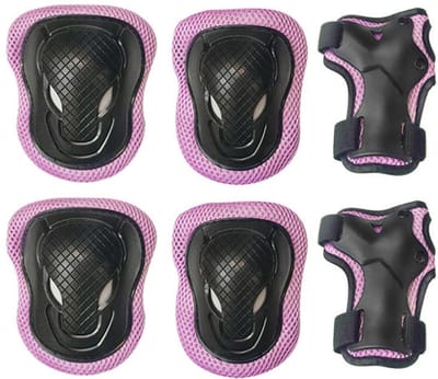 GELLDG Kinderkniebeschermers - Beschermende uitrusting voor rolschaatsen - Kinderbeschermingsmateriaal - Elleboogbeschermers voor scooters - Elleboogbeschermers voor fietsen - Elleboogbeschermers voor inline skates - Roze