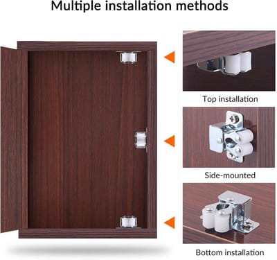 Famanu - 10 Stuks Kastdeur Dubbele Bal Roller Catch Latch met 40 Schroeven voor Kasten, Meubels