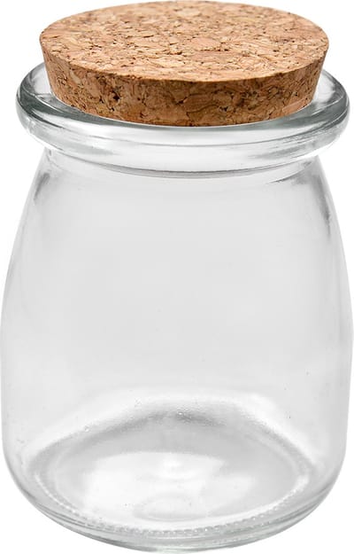 Clayre & Eef Voorraadpot Ø 7x8 cm Transparant Glas