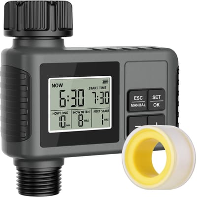 Water Timer Irrigatiesysteem Programmeerbare Tuinsproeier 1 Uitgang Intelligente Tijdschakelaar Controller Regen zwarte grijze kleur