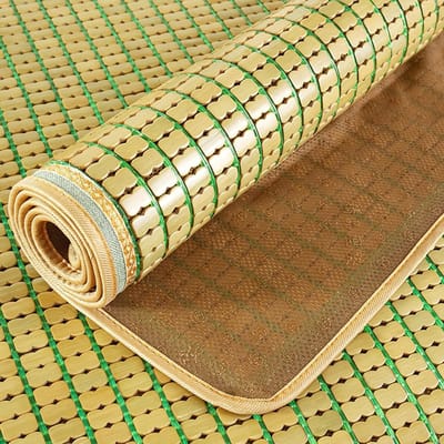 Zomer Slaapmat - Verkoelende Mat Bamboe - Koel Slapen - Natuurlijk Bamboe Materiaal - 70x150cm - Geel