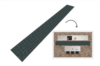 Keukenloper - Keukenmat - Krokodil - Reptielen - Patronen - Grijs - 400x50 cm - Keuken vloerkleed