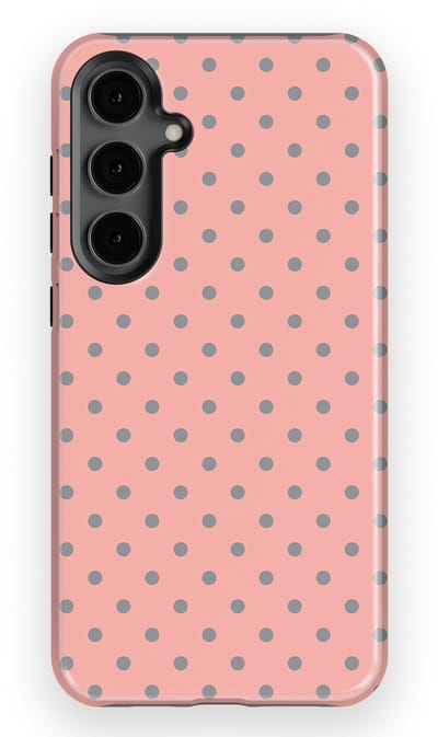 Polka Dots Hoesje Samsung Galaxy S24 Plus | Geschikt Voor Mag | Stippen Design Backcover Samsung Galaxy S24 Plus Soft Grey Dots