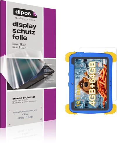 dipos – 2x Beschermfolie geschikt voor C idea P1100 10.1 Zoll | Krasbestendige & heldere Screenprotector Ultra-Thin