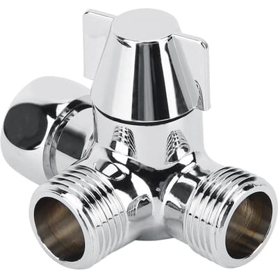 G1/2  Douche Drieweg T-vormige Adapter Waterafleider Connector Toilet Bidet Waterafscheider white