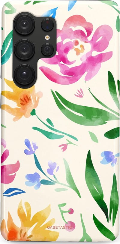 Casetastic Hoesje Geschikt voor Samsung S25 Ultra - Stijlvolle Beschermende Duo-layer Case - Waterflora