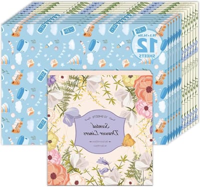 Linnen en Babypoeder Geurpapier voor Lades en Kasten, Geurpapier voor Verzorgingstafel en Kleerkast, 12 Vellen voor een Frisse Geur in Huis