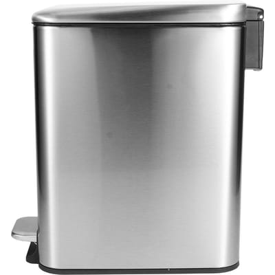RVS Stille Pedaal Vuilnisbak Afvalbak Prullenbak 5L voor Thuis Slaapkamer Keuken Gebruik gray