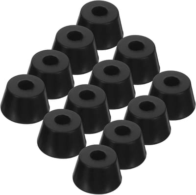 Speaker Isolatievoetjes - Antitrilling Pads - Geluid Verbeteren - Schokabsorberend Rubber - 12 Stuks - Zwart