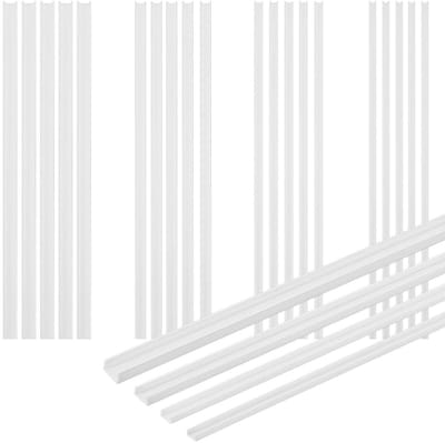Dailygoods- ABS-kunststof 20 Stuks - Vierkante Staven - DIY Projecten - Zandtafelmodellen - Poppenhuizen - Diverse Afmetingen 250 x 5/6/8/10 mm - Modelbouw