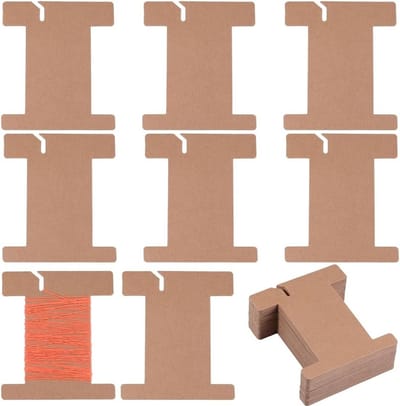 100 Stuks Papieren Spoelen voor Lint Opslag - Kartonnen Garen Houder Organizer voor Borduurzijde, Weven en DIY Crafting Benodigdheden