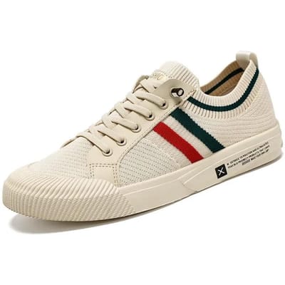 Herenschoenen Luxe Heren Sneakers Mode Casual Schoenen voor Heren Licht Mesh Ademend Nieuwe Outdoor Wandelschoenen Loafers Heren Flats 43 white
